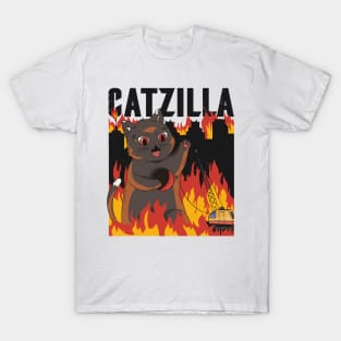 catzilla - anime cat monster T-Shirt